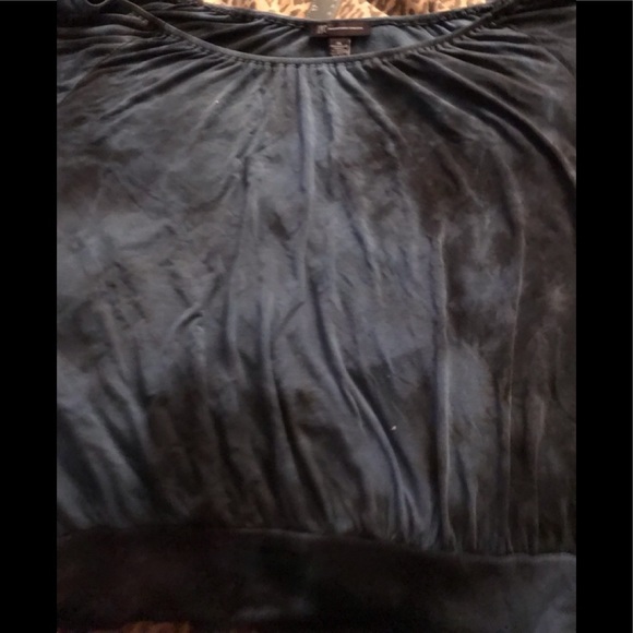 INC International Concepts size XL blue tie dye top on / off shoulder banded hem - Picture 8 of 11